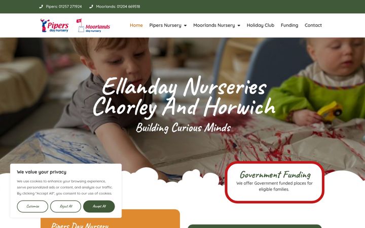 Screenshot of ellanday-nurseries.co.uk
