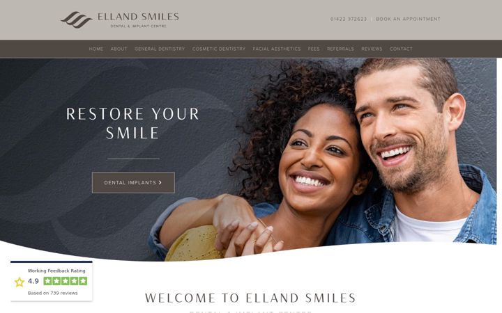 Screenshot of ellandsmiles.co.uk