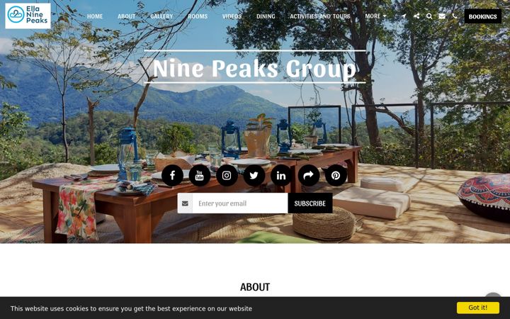 Screenshot of ellaninepeaks.com