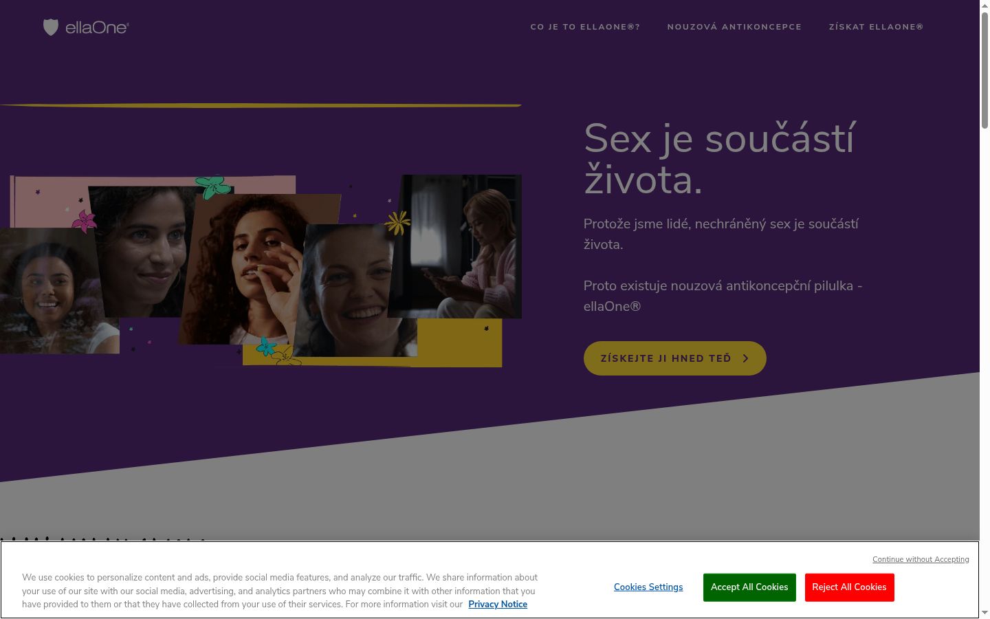 Screenshot tal-banner tal-kunsens muri qabel kwalunkwe interazzjoni