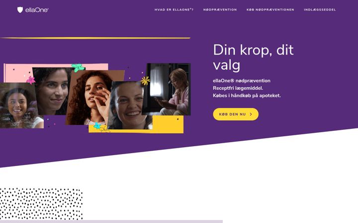 Screenshot van ellaone.dk