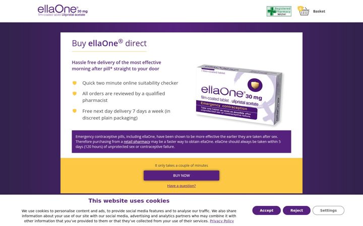 Skärmbild av ellaonedirect.co.uk