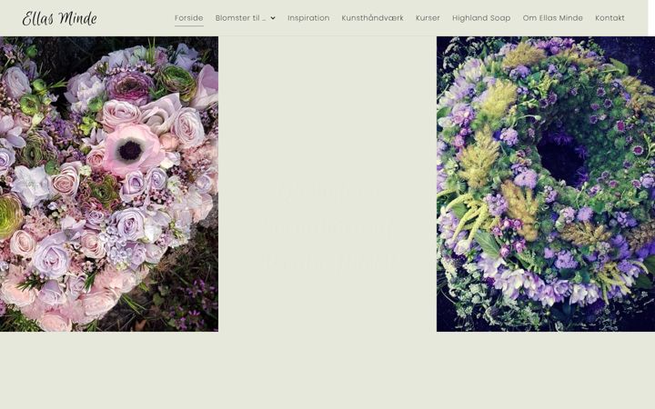 Screenshot van ellasminde.dk