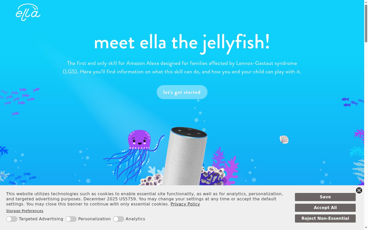 Screenshot of the consent banner shown before any interaction