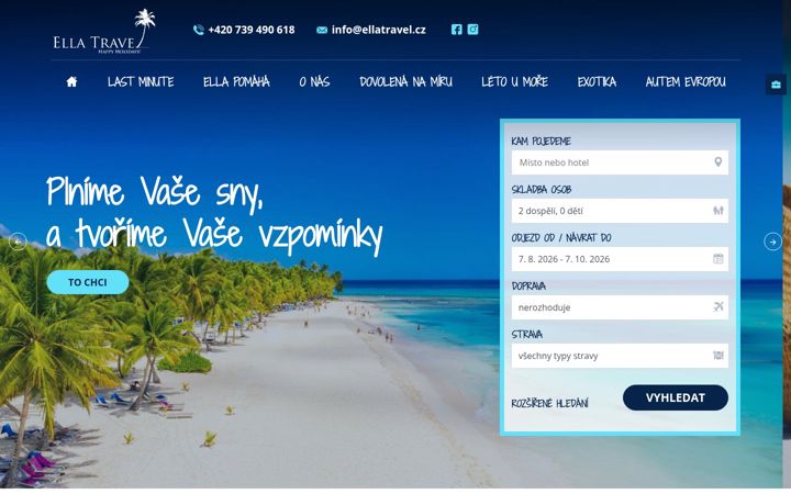 Screenshot von ellatravel.cz