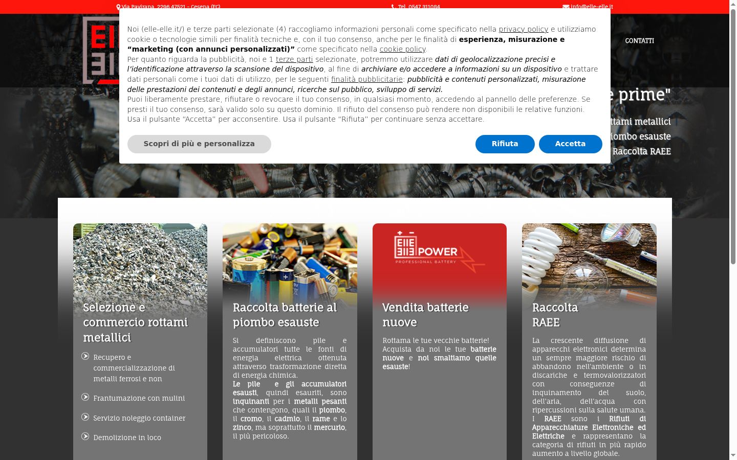 Screenshot des Einwilligungsbanners vor jeglicher Interaktion