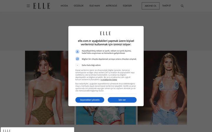 Screenshot of elle.com.tr