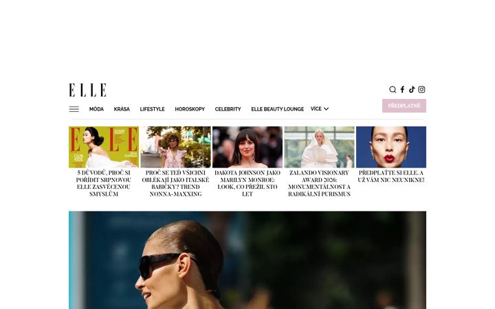 Screenshot von elle.cz