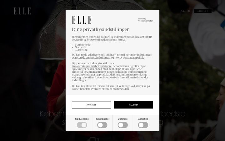 Screenshot van elle.dk