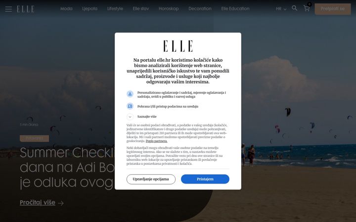 Screenshot of elle.hr