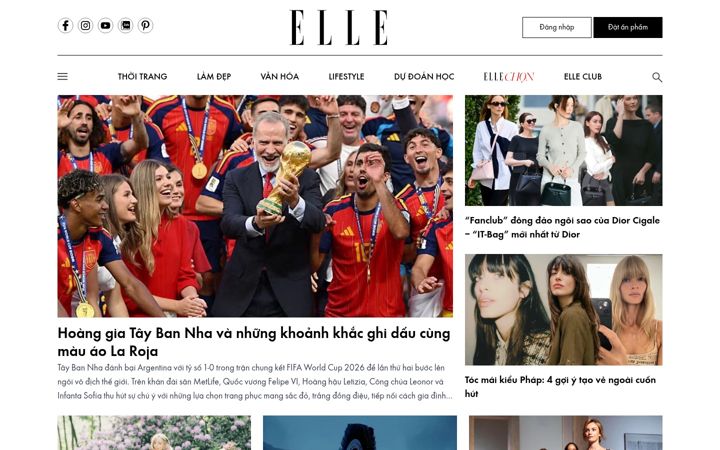 Screenshot of elle.vn