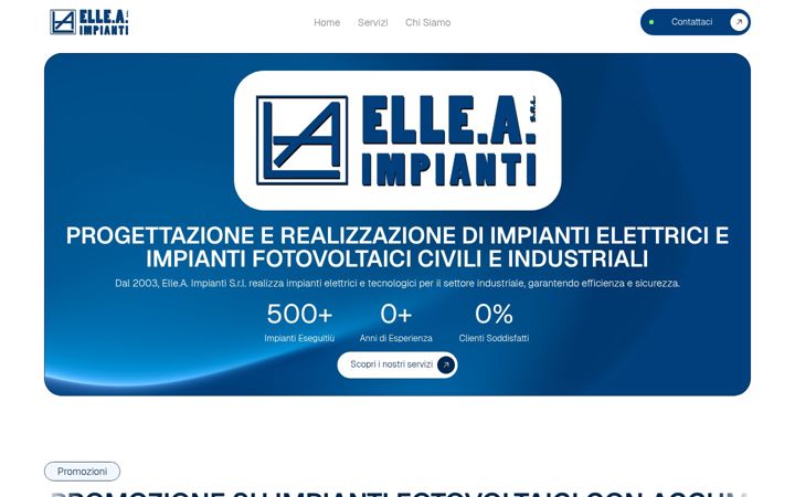 Screenshot of elleaimpiantisrl.it