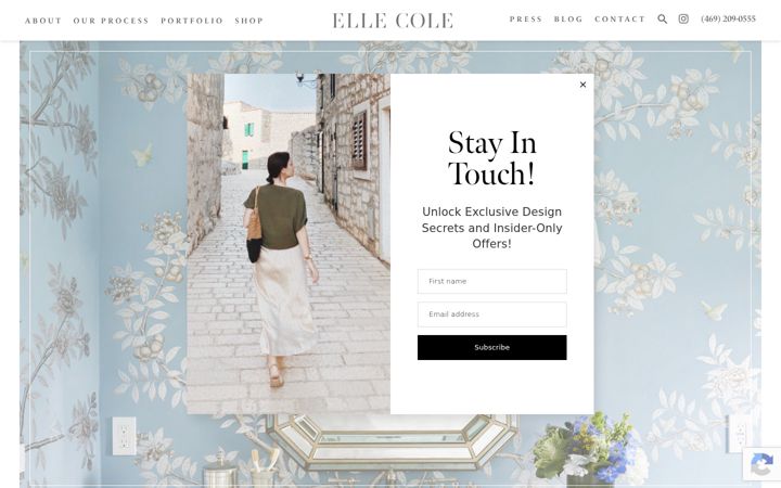 Screenshot of ellecoleinteriors.com