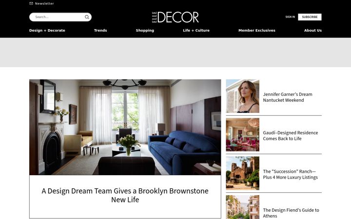 Screenshot von elledecor.com
