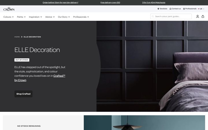 Screenshot of elledecoration-crownpaints.com