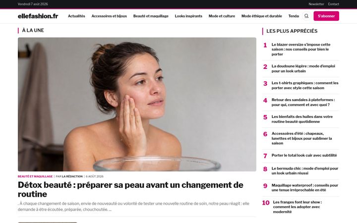 Screenshot ta' ellefashion.fr