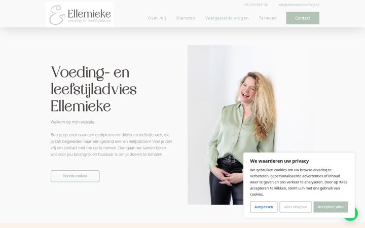 Snímek obrazovky ellemiekeleefstijl.nl