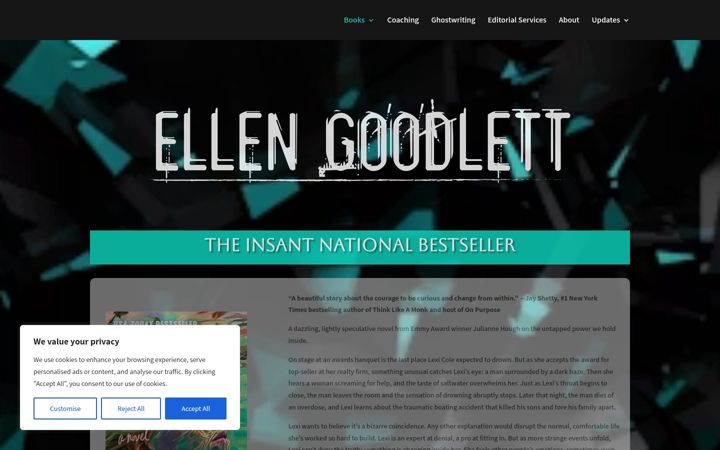 Screenshot of ellengoodlett.com