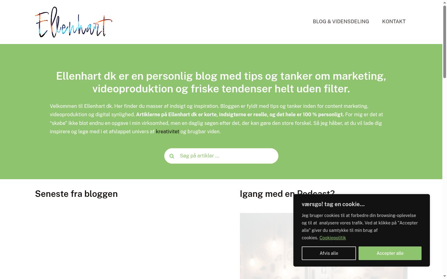 Screenshot tal-banner tal-kunsens muri qabel kwalunkwe interazzjoni