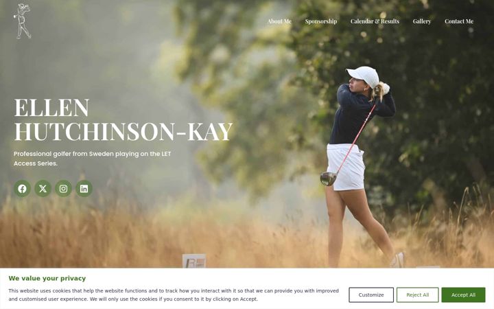 Screenshot of ellenhutchinsonkay.com