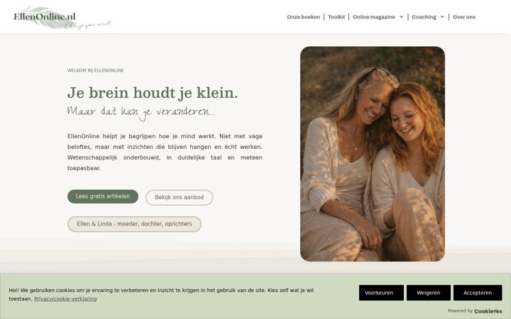 Snímek obrazovky ellenonline.nl