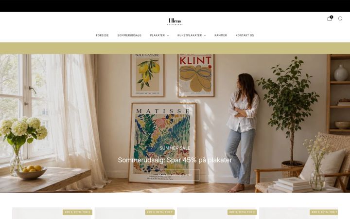 Screenshot ta' ellensshop.dk