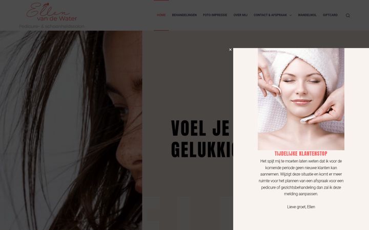 Snímek obrazovky ellenvandewater.nl