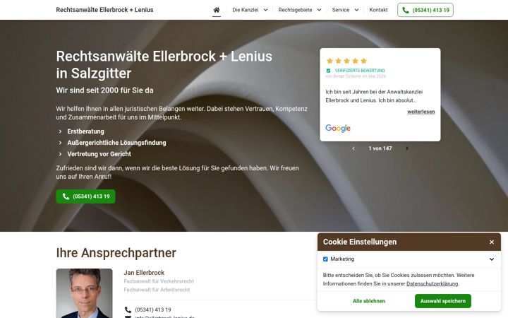 Ekraanipilt saidist ellerbrock-lenius.de