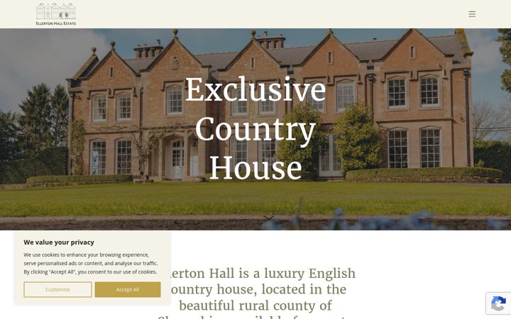 Screenshot of ellertonhall.com