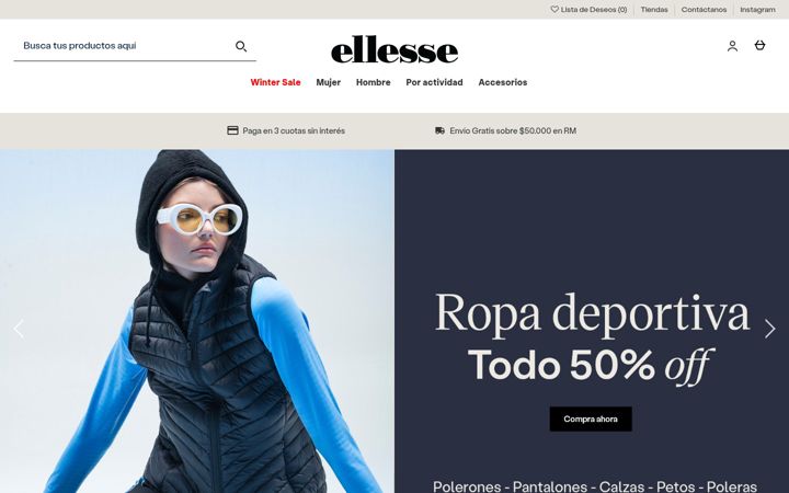 Screenshot of ellesse.cl