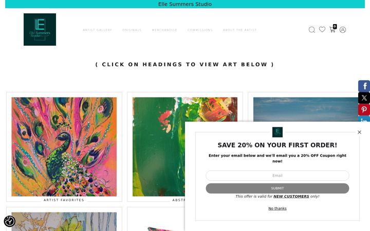 Screenshot of ellesummers.com
