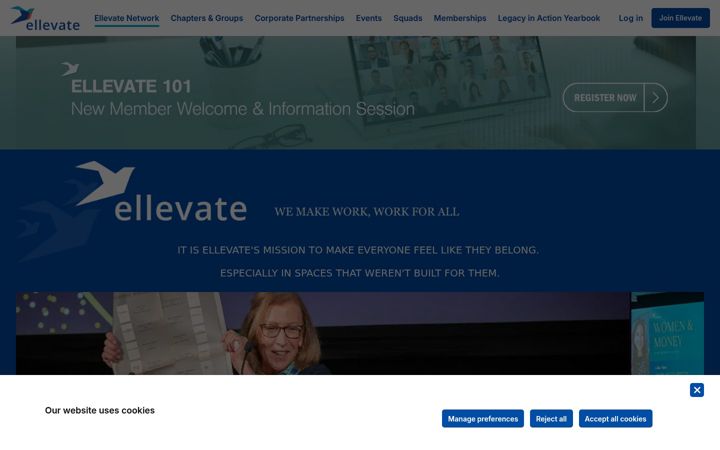 Screenshot of ellevatenetwork.com