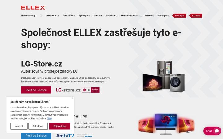 Screenshot of ellex.cz