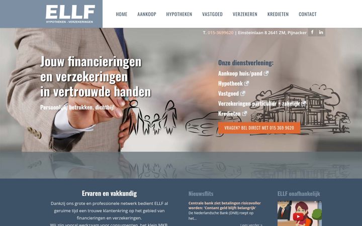 Snímek obrazovky ellfdiensten.nl