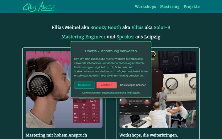 Screenshot von elliasmeinel.de