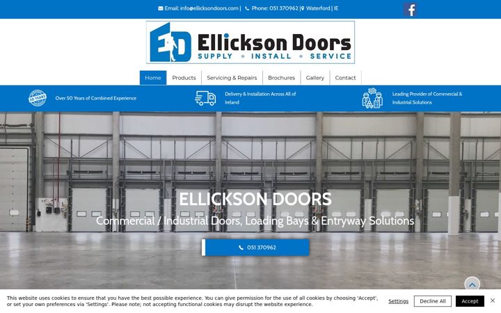 Screenshot of ellicksondoors.com