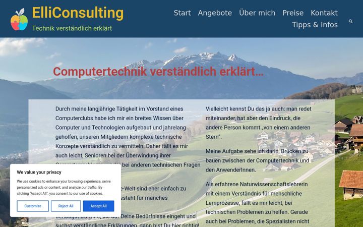 Snimka zaslona za elliconsulting.ch