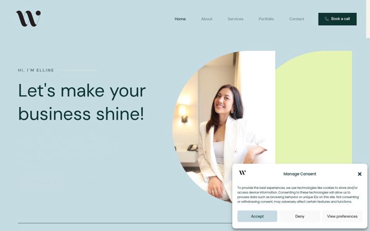Screenshot of elline-webdesign.com