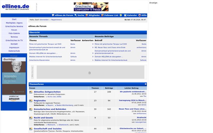 Screenshot von ellines.de