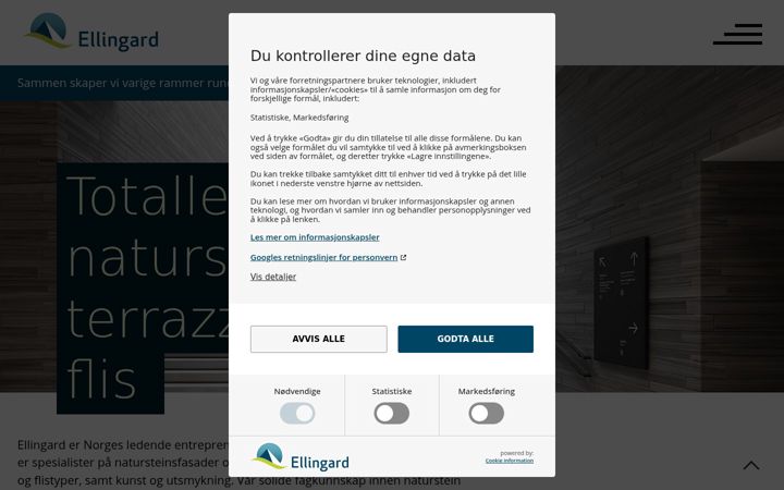 Screenshot van ellingard.no