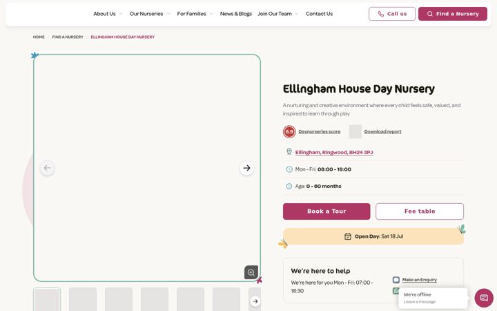 Screenshot von ellinghamhouse.co.uk