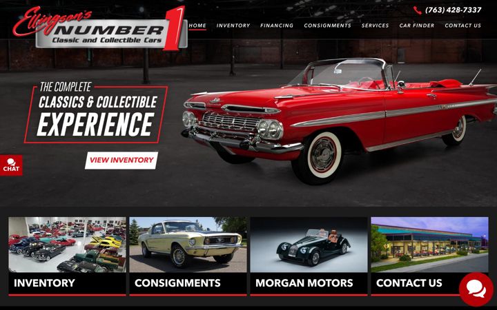 Screenshot of ellingsonmotorcars.com