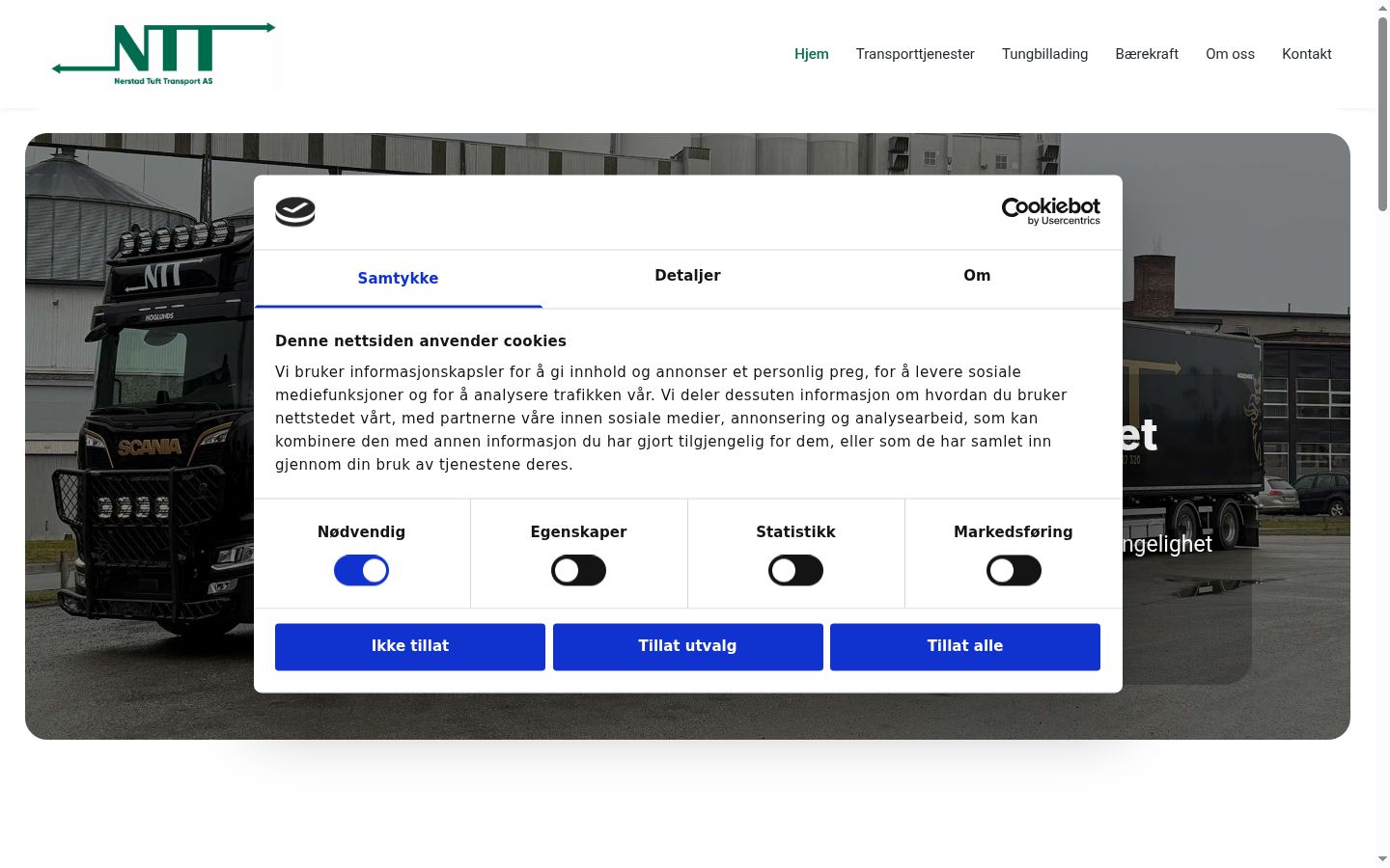Screenshot van de toestemmingsbanner zoals getoond vóór enige interactie