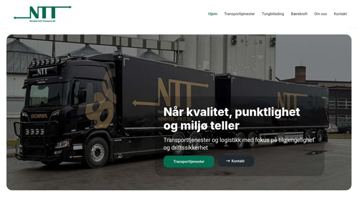 Screenshot van ellingtufttransport.no