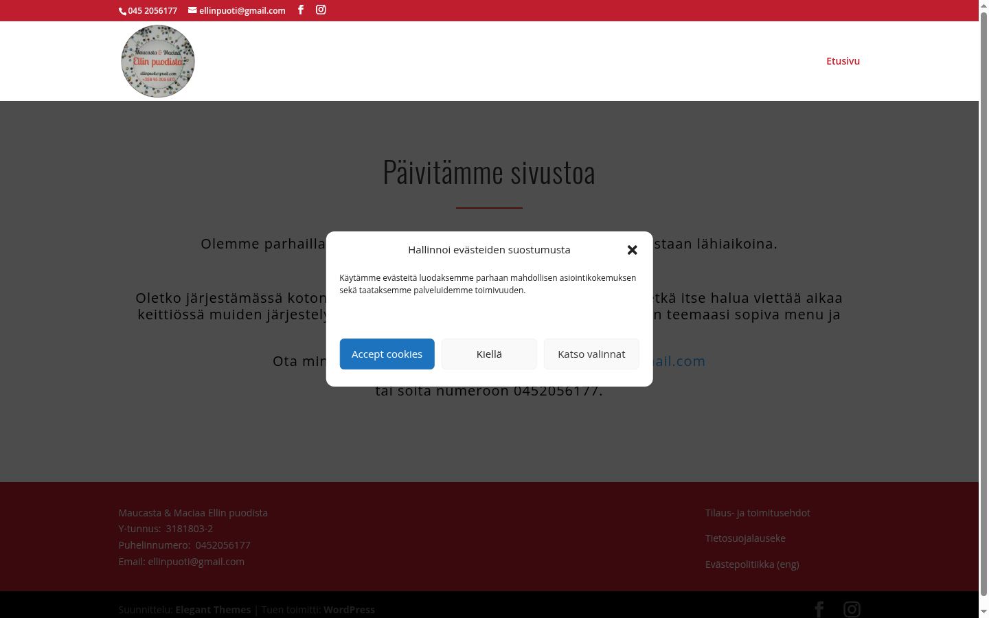 Sutikimo reklamjuostės, rodytos prieš bet kokią sąveiką, ekrano kopija
