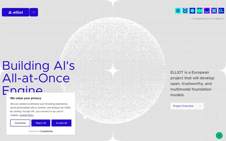 Screenshot of elliot-ai.eu
