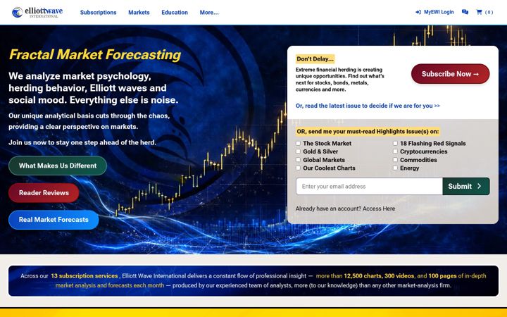 Screenshot stránky elliottwave.com