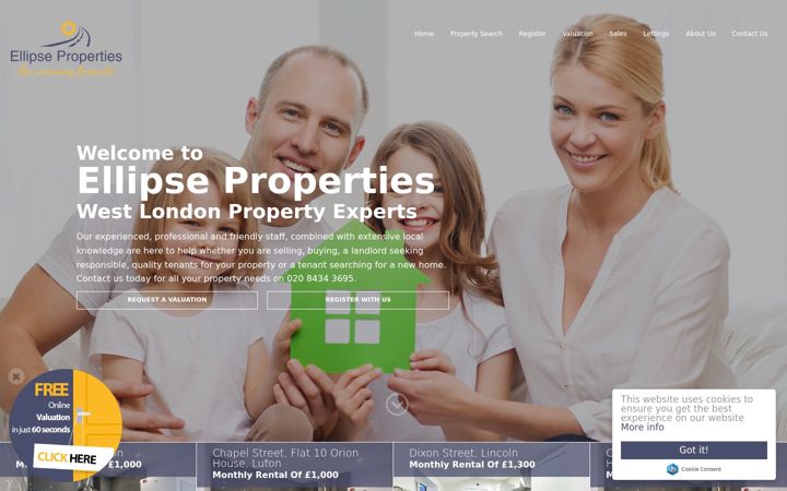 Screenshot von ellipseproperties.co.uk
