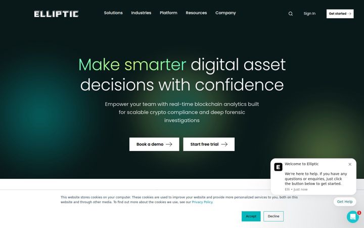 Screenshot του elliptic.co