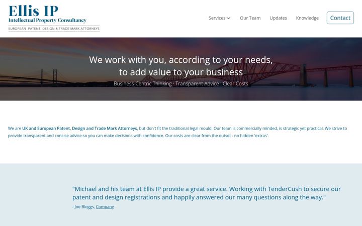 Screenshot von ellis.co.uk